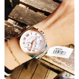 Buy Shop Michael Kors Brecken Chronograph White Dial Two Tone Steel Strap Watch For Women - MK6368 USA Online