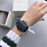 Buy Shop Michael Kors Runway Quartz Blue Dial Blue Steel Strap Watch For Women - MK3419 USA Online