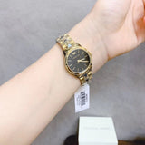 Buy Shop Michael Kors Runway Mercer Quartz Black Dial Two Tone Steel Strap Watch For Women - MK6672 USA Online