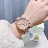 Buy Shop Michael Kors Ritz Chronograph Mother of Pearl White Dial Two Tone Steel Strap Watch For Women - MK6769 USA Online
