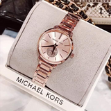 Buy Shop Michael Kors Portia Analog Quartz Rose Gold Dial Rose Gold Steel Strap Watch For Women - MK3839 USA Online