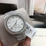 Buy Shop Michael Kors Bryn Quartz Silver Dial Silver Steel Strap Watch For Women - MK6133 USA Online