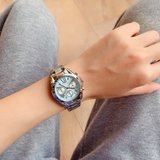 Buy Shop Michael Kors Bradshaw Chronograph Blue Dial Silver Steel Strap Watch For Women - MK6098 USA Online