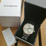 Buy Shop Emporio Armani Classic Quartz White Dial Silver Steel Strap Watch For Men - AR2430 USA Online