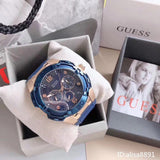 Buy Shop Guess Genesis Quartz Blue Dial Blue Silicone Strap Watch For Men - W1254G3 USA Online