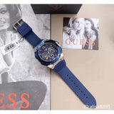Buy Shop Guess Genesis Multi Function Analog Blue Dial Blue Rubber Strap Watch For Men - W1254G1 USA Online