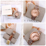 Buy Shop Michael Kors Melissa Analog Rose Gold Dial Rose Gold Steel Strap Watch For Women - MK4396 USA Online