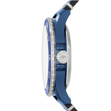 Buy Shop Fossil Crewmaster Sports Automatic Blue Dial Blue Leather Strap Watch for Men - ME3149 USA Online
