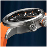 Maurice Lacroix Pontos S Diver Black Dial Orange Rubber Strap Watch For Men - PT6248-SS00L-330-J