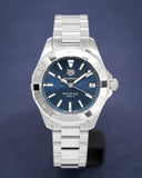 Buy Shop Tag Heuer Aquaracer Quartz Blue Dial Silver Steel Strap Watch for Women - WBD1312.BA0740 USA Online