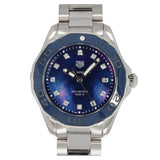 Buy Shop Tag Heuer Aquaracer Diamonds Blue Dial Silver Steel Strap Watch for Women - WAY131L.BA0748 USA Online