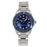 Buy Shop Tag Heuer Aquaracer Diamonds Blue Dial Silver Steel Strap Watch for Women - WAY131L.BA0748 USA Online