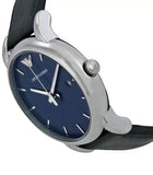 Buy Shop Emporio Armani Classic Quartz Blue Dial Black Leather Strap Watch For Men - AR1731 USA Online