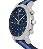 Buy Shop Emporio Armani Luigi Chronograph Quartz Blue Dial Blue Nylon Strap Watch For Men - AR1949 USA Online
