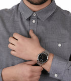 Buy Shop Emporio Armani Luigi Analog Black Dial Silver Mesh Bracelet Watch For Men - AR11272 USA Online