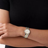 Buy Shop Michael Kors Camille Multifunction Silver Dial Two Tone Steel Strap Watch For Women - MK6982 USA Online