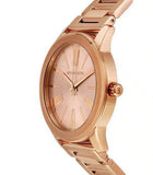 Buy Shop Michael Kors Hartman Rose Gold Dial Rose Gold Steel Strap Watch For Women - MK3491 USA Online