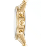 Buy Shop Michael Kors Runway Chronograph Gold Dial Gold Steel Strap Watch For Women - MK5698 USA Online