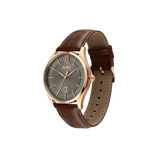 Buy Shop Hugo Boss Ambassador Grey Dial Brown Leather Strap Watch for Men - 1513387 USA Online