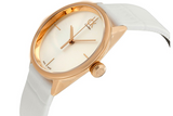 Calvin Klein Accent White Dial White Leather Strap Watch for Women - K2Y2Y6KW