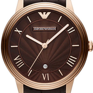 Buy Shop Emporio Armani Classic Quartz Brown Dial Brown Leather Strap Watch For Men - AR1613 USA Online