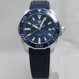 Buy Shop Tag Heuer Aquaracer Blue Dial Blue Rubber Strap Watch for Men - WAY111C.FT6155 USA Online