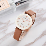 Buy Shop Emporio Armani Gianni T Bar Quartz Mother of Pearl White Dial Brown Leather Strap Watch For Women - AR11040 USA Online