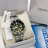 Seiko 5 Sports SKX GMT Automatic Green Dial Silver Steel Strap Watch For Men - SSK035K1