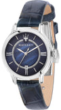 Maserati Epoca Blue Dial Blue Leather Strap Watch For Women - R8851118502