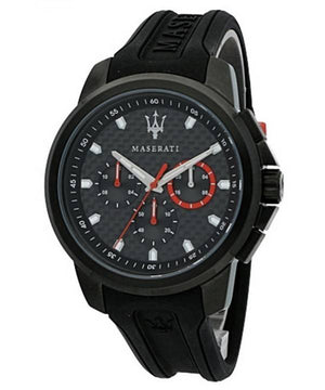 Buy Shop Maserati SFIDA Chronograph Quartz Stainless Steel Black Dial Watch For Men - R8851123007 USA Online