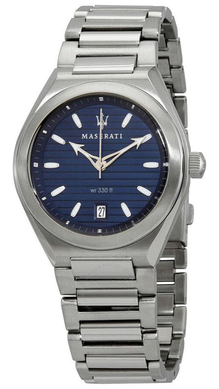Buy Shop Maserati Triconic Quartz Blue Dial Silver Steel Strap Watch For Men - R8853139002 USA Online