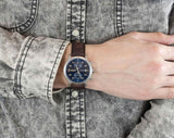 Buy Shop Maserati Epoca Chronograph Blue Dial Brown Leather Strap Watch For Men - R8871618001 USA Online
