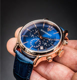 Buy Shop Maserati Epoca Blue Dial Leather Blue Strap Watch For Men - R8871618007 USA Online