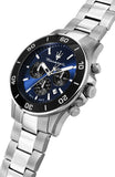 Buy Shop Maserati Competizione Chronograph Blue Dial Silver Steel Strap Watch For Men - R8873600009 USA Online