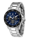 Buy Shop Maserati Competizione Chronograph Blue Dial Silver Steel Strap Watch For Men - R8873600009 USA Online