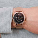Buy Shop Maserati Epoca Black Dial Gold Mesh Bracelet Watch For Men - R8873618005 USA Online