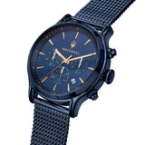 Buy Shop Maserati Epoca Analog Blue Dial Blue Mesh Bracelet Watch For Men - R8873618010 USA Online