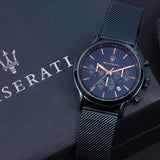 Buy Shop Maserati Epoca Analog Blue Dial Blue Mesh Bracelet Watch For Men - R8873618010 USA Online