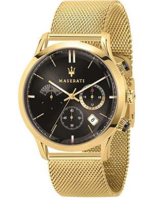 Buy Shop Maserati Ricordo Chronograph Black Dial Stainless Steel Mesh Bracelet Watch For Men - R8873633003 USA Online