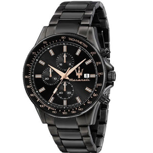 Buy Shop Maserati SFIDA Chronograph Black Dial Black Steel Strap Watch For Men - R8873640011 USA Online