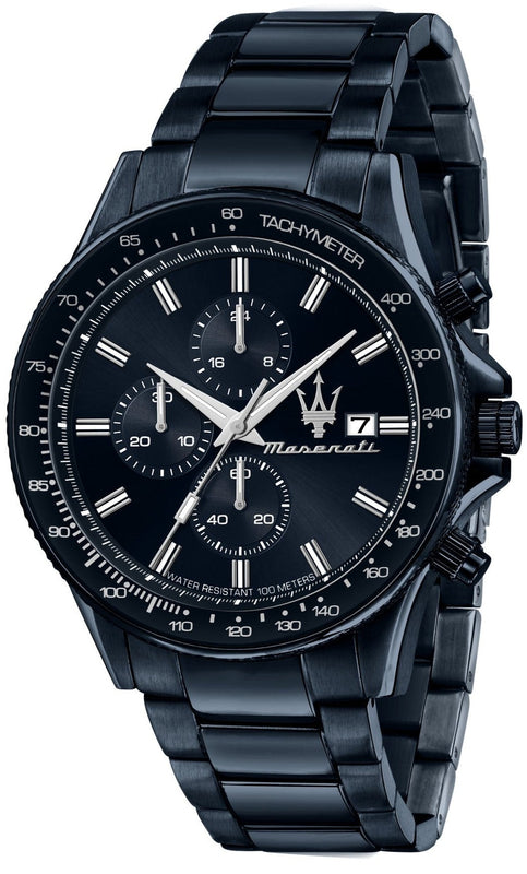 Buy Shop Maserati SFIDA Chronograph Blue Dial Blue Steel Strap Watch For Men - R8873640023 USA Online