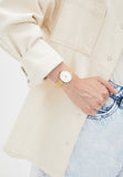 Buy Shop Michael Kors Pyper Quartz Mother of Pearl White Dial Gold Mesh Bracelet Watch For Women - MK4619 USA Online