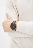 Buy Shop Fossil Everett Chronograph Black Dial Brown Leather Strap Watch for Men - FS5798 USA Online