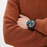 Buy Shop Diesel Mega Chief Chronograph Black Dial Black Nylon Strap Watch For Men - DZ4500 USA Online