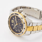 Buy Shop Michael Kors Everest Chronograph Black Dial Two Tone Steel Strap Watch For Women - MK7209 USA Online