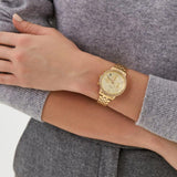 Buy Shop Fossil Neutra Chronograph Gold Dial Gold Steel Strap Watch for Women - ES5219 USA Online