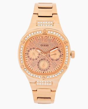 Buy Shop Guess Duchees Quartz Rose Gold Dial Rose Gold Steel Strap Watch For Women - GW0558L3 USA Online