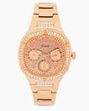 Buy Shop Guess Duchees Quartz Rose Gold Dial Rose Gold Steel Strap Watch For Women - GW0558L3 USA Online