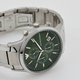 Buy Shop Emporio Armani Renato Chronograph Green Dial Silver Steel Strap Watch For Men - AR11507 USA Online