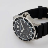 Buy Shop Emporio Armani Meccanico Automatic Black Dial Black Silicone Strap Watch For Men - AR60062 USA Online